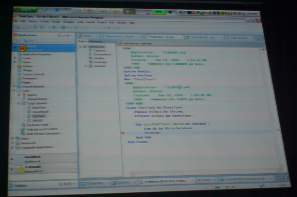 Preview Lotus Domino Designer in versie 8.5.1